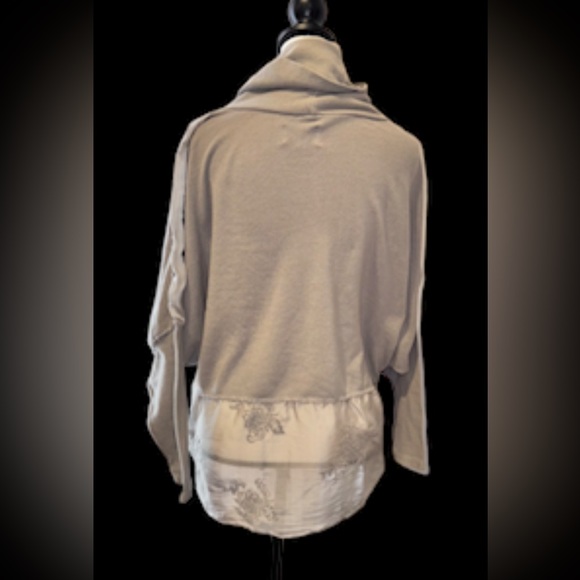 BELLE FRANCE Italian made turtleneck sweater silk tunic women’s size medium - Picture 5 of 15